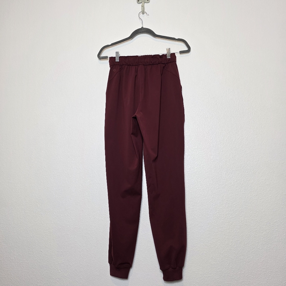 Lululemon Stretch High-Rise Jogger Pants In Red Merlot Sz 4 - Picture 10 of 10